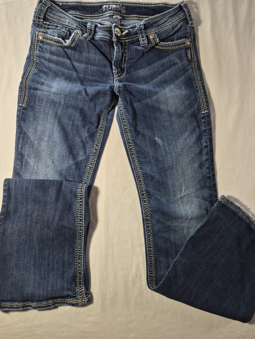 Silver Jeans Women's Dark Blue Lowrise Boot Cut Denim 30x32
